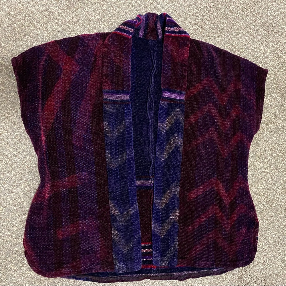 Cardigan Short Sleeve Open Front Knit Rich Colors Mid Weight Womens Large EUC